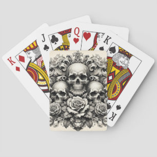 Vintagens Döskallar och Ro Casinokort
