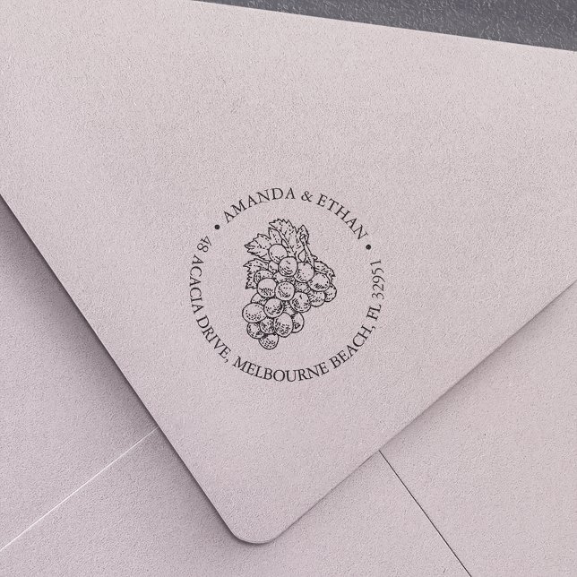 Vintagens druvor | RETURADRESS Självfärgande Stämpel (Skapare uppladdad)