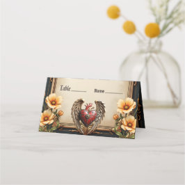 Vintagens elegans: en elegant och ett hjärta. placeringskort