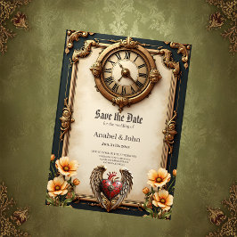 Vintagens elegans: en elegant och ett hjärta. spara datumet