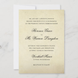 Vintagens Elegant Formell Bröllop Inbjudningar