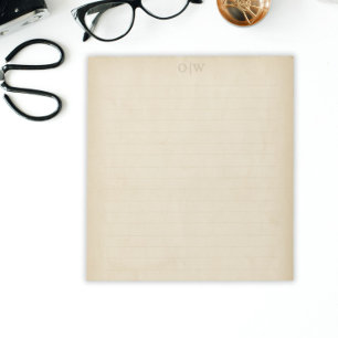 Vintagens Elegant Gammal Papper inledande rad Anteckningsblock