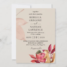 vintagens fall-bröllopsinbjudningar