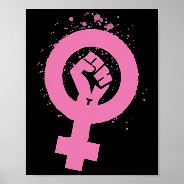 Vintagens feministiska symboldesign poster (Framsidan)