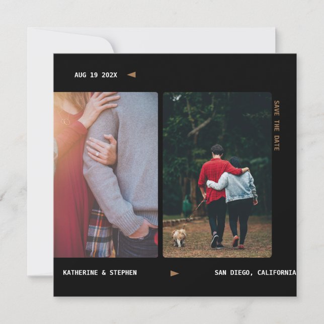 Vintagens filmremsa Spara datuminbjudan Inbjudningar (Framsida)