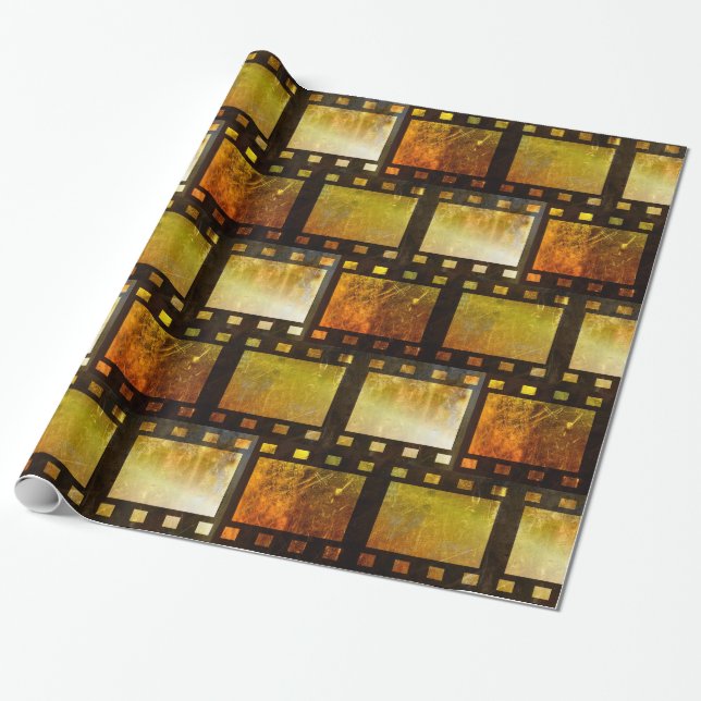 Vintagens filmrullfilm presentpapper (Utrullad)