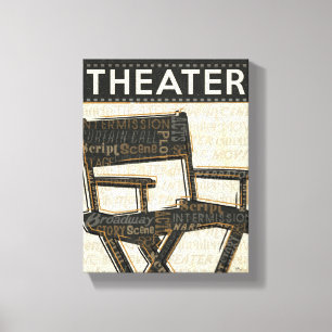 Vintagens filmstol canvastryck