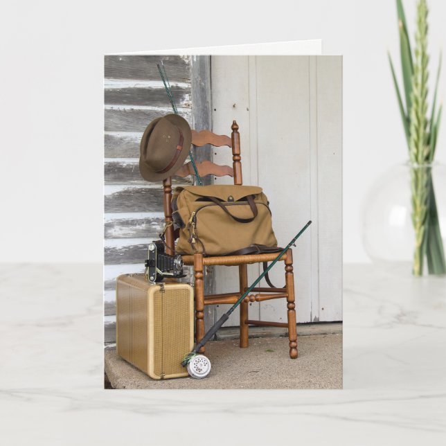 vintagens fiskstång kort (Framsida)