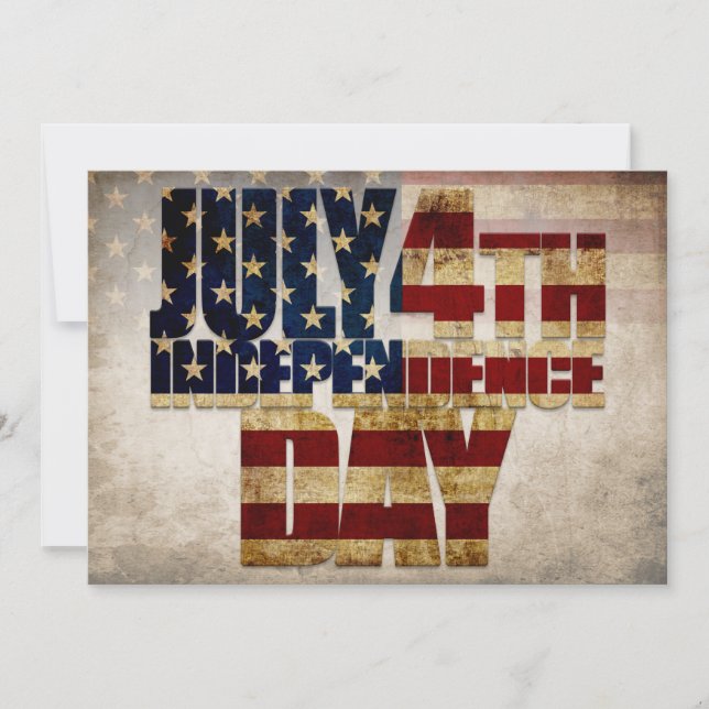 Vintagens fjärde juli-Flagga, Independence day (Framsida)