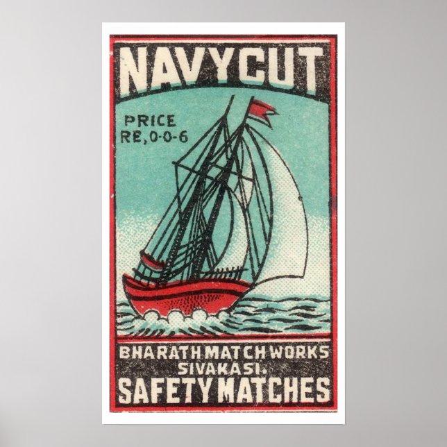 Vintagens flottutklippsreseaffisch poster (Framsidan)