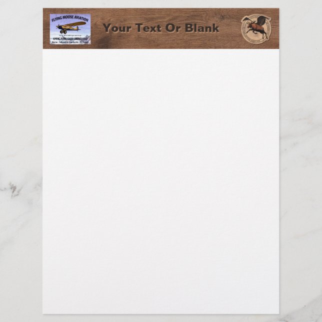 Vintagens flygande flygplanssignatur brevhuvud (Framsida)