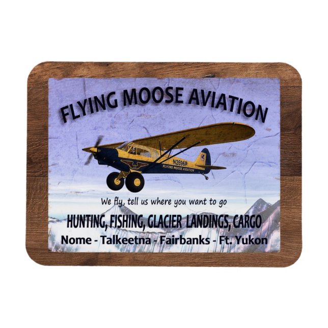 Vintagens flygande flygplanssignatur magnet (Horisontell)