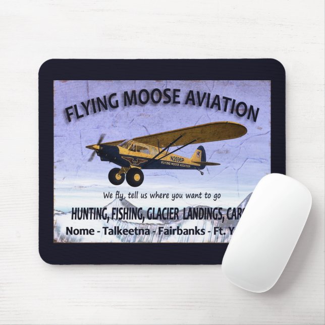 Vintagens flygande flygplanssignatur musmatta (Med mus)