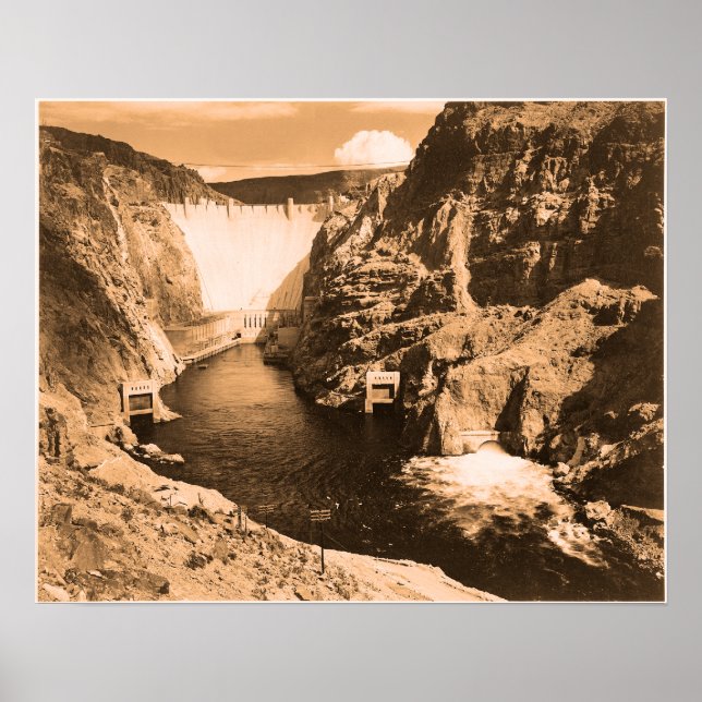 Vintagens foto Boulder Dam Poster (Framsidan)
