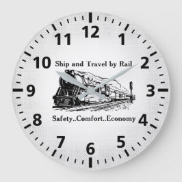 Vintagens Frakt och resor med järnväg Stor Klocka