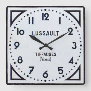 Vintagens Fransk Clock. Fyrkantig Klocka