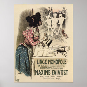 Vintagens Fransk för linjesreklam Poster