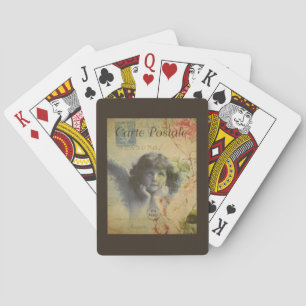 Vintagens Fransk - förskjutning Casinokort