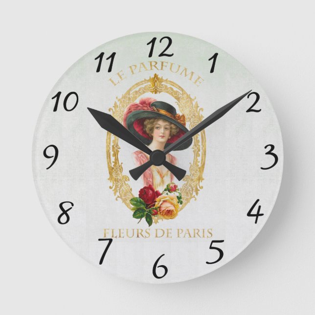 Vintagens Fransk-klocka Rund Klocka (Framsida)