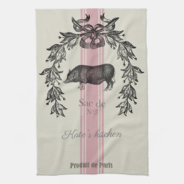 Vintagens fransk kökshandduk
