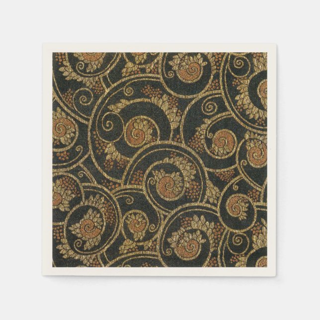 Vintagens Fransk Textil Pappersservett (Framsidan)