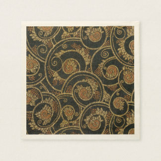 Vintagens Fransk Textil Pappersservett