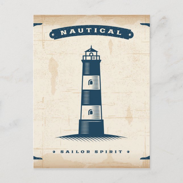 Vintagens fyr Poster 1 Vykort (Framsida)