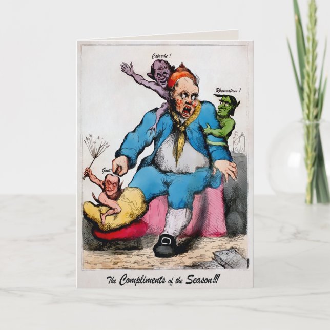 Vintagens gamla julkort helgkort (Framsida)