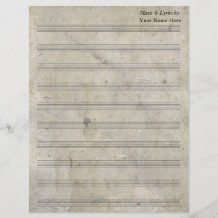 Vintagens gamla Nedfläckad Blank Lakan Music 10 St