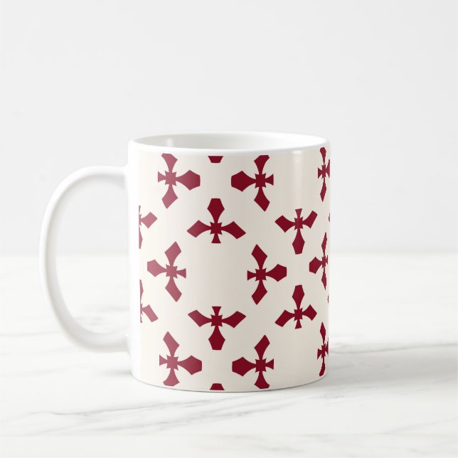 Vintagens geometriska blommönster för abstrakt. Se Kaffemugg (Vänster)