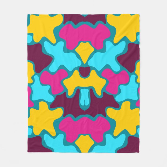 Vintagens geometriska mönster. fleecefilt (Framsidan)