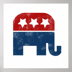 Vintagens GOP-logotyp Poster