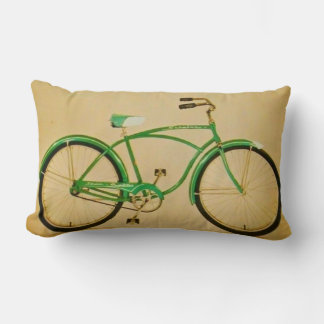 Vintagens Grönt Bicycle Lumbalfyllning Lumbarkudde