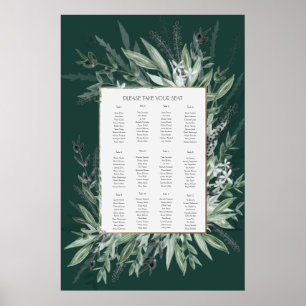 Vintagens grönt/folie,SEATCHART Poster