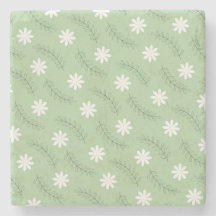 Vintagens Grönt i mitten av århundradet Vita blomm