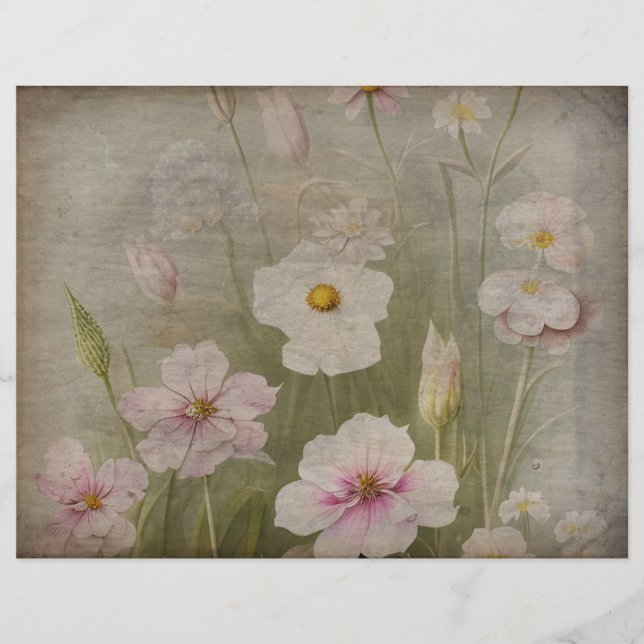 Vintagens Grönt och vitskrapbok Papper (Framsida)