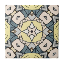 Vintagens Gult och Grått Geometric