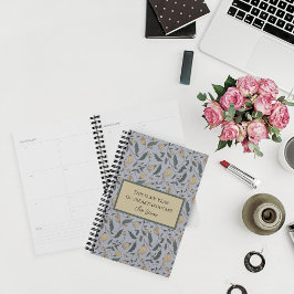 Vintagens Gult och Grönt Illustrerad Blommigt