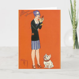 Vintagens hälsningskort kort