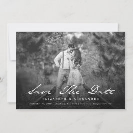 Vintagens handskriftsskript Foto Spara datum Spara Datumet