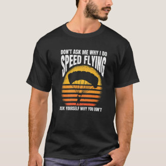 Vintagens hastighet vid flygning Pilot Paragliding T Shirt