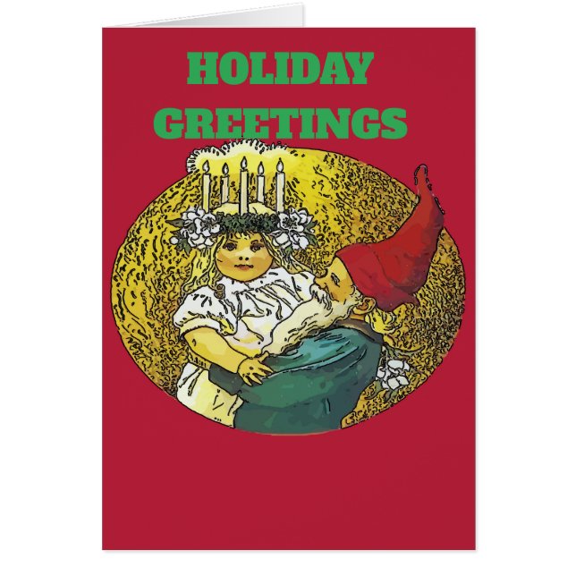 Vintagens Helgdag, Skandinavien. Hälsningskort (Framsidan)