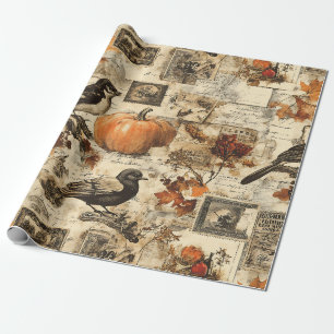 Vintagens hösthemeramn Rustic Birds Presentpapper