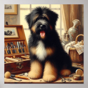 Vintagens Hund - målning Poster