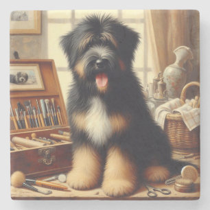 Vintagens Hund - målning Stenunderlägg