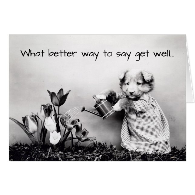 Vintagens Hund - uppgraderat jokertecken Hälsningskort (Framsidan Horizontal)