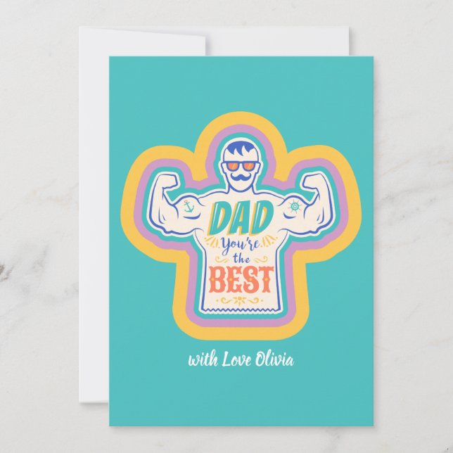 Vintagens inbjudan till Fars dag. (Framsida)