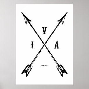 Vintagens indianska pilar poster