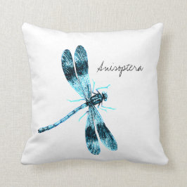 Vintagens Insektra Dragonfly-illustration Kudde