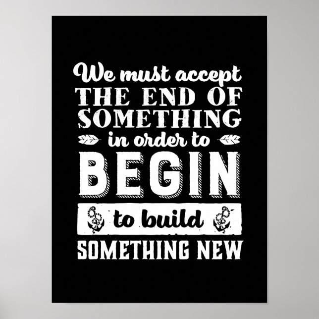 Vintagens inspirationsoffert Låt gå och gå vidare Poster (Framsidan)